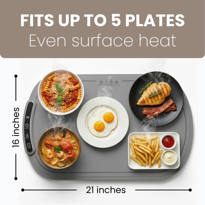 Heated Food Mat™ – No More Cold Meals